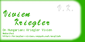 vivien kriegler business card